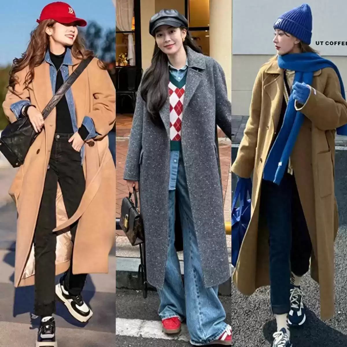 屁股大腿粗穿衣搭配 今年冬天突然流行起“大衣+牛仔裤”，适合40+女生穿，显瘦又高级