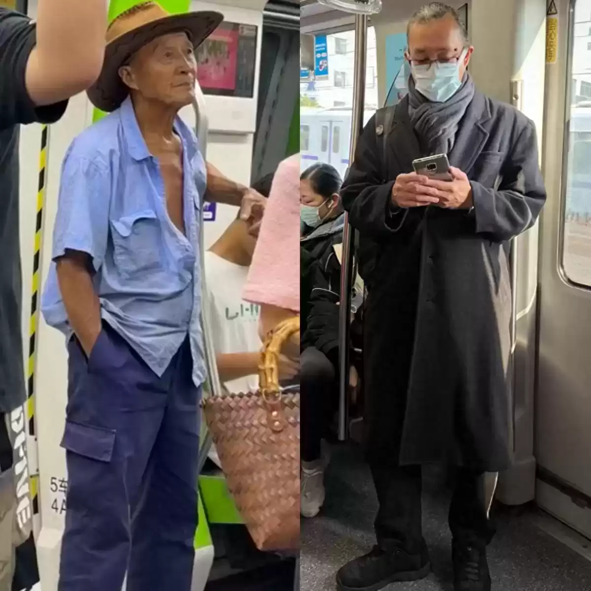 不会穿衣搭配怎么办？地铁爷爷“会穿”与“不会穿”的鲜明对比