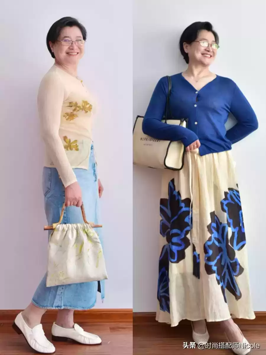 微胖身材穿搭指南：130斤阿姨的真实造型蜕变，不装嫩不修图，气质非凡