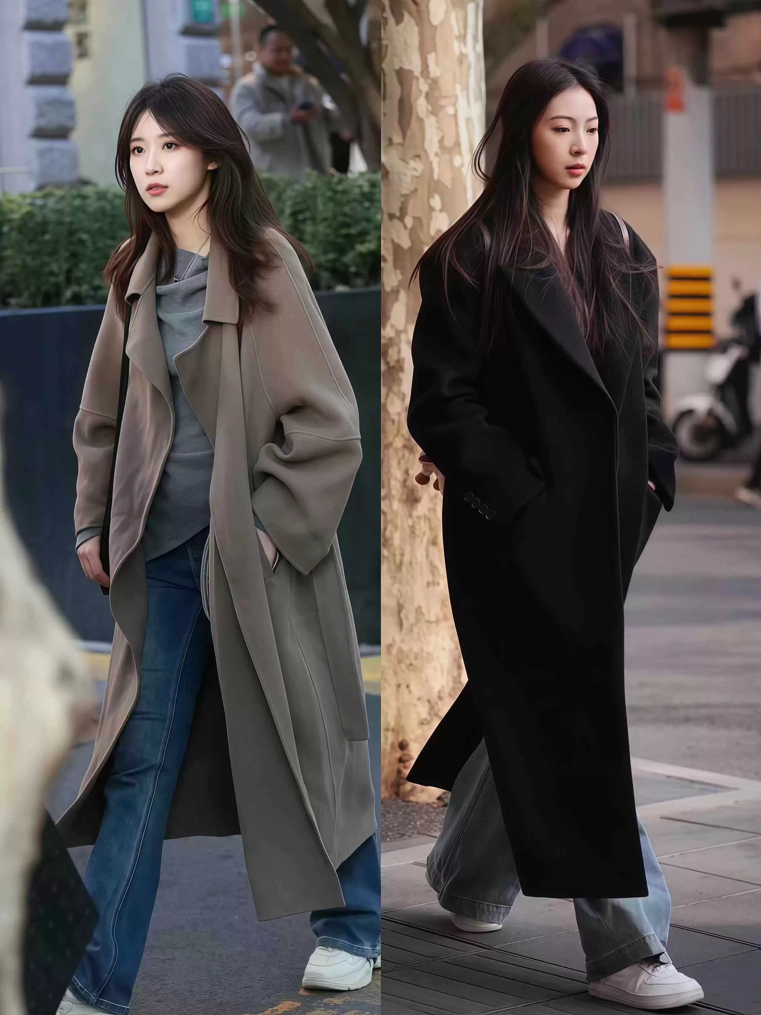 杭州女生大衣穿搭街拍全攻略:又美又飒,冬日造型超吸睛