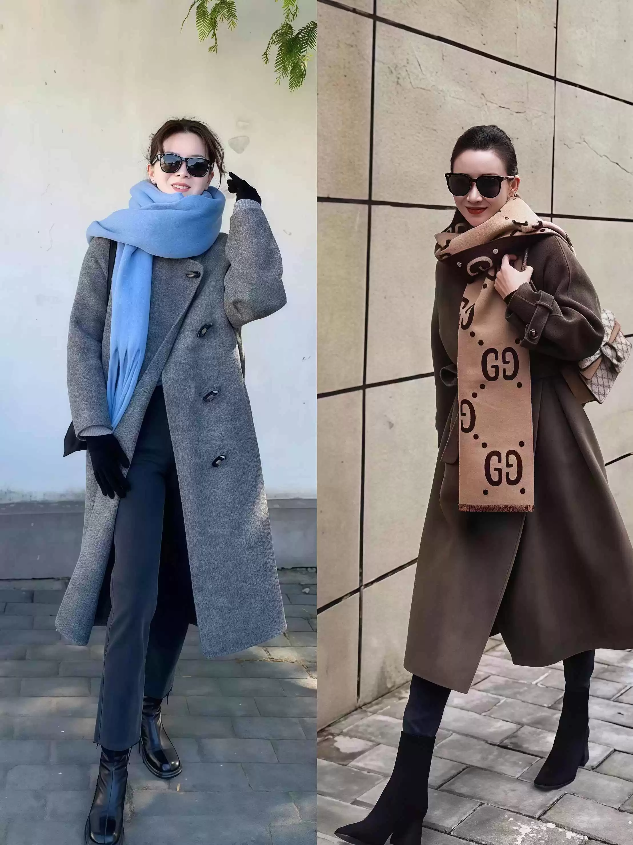 杭州女生大衣穿搭街拍全攻略:又美又飒,冬日造型超吸睛