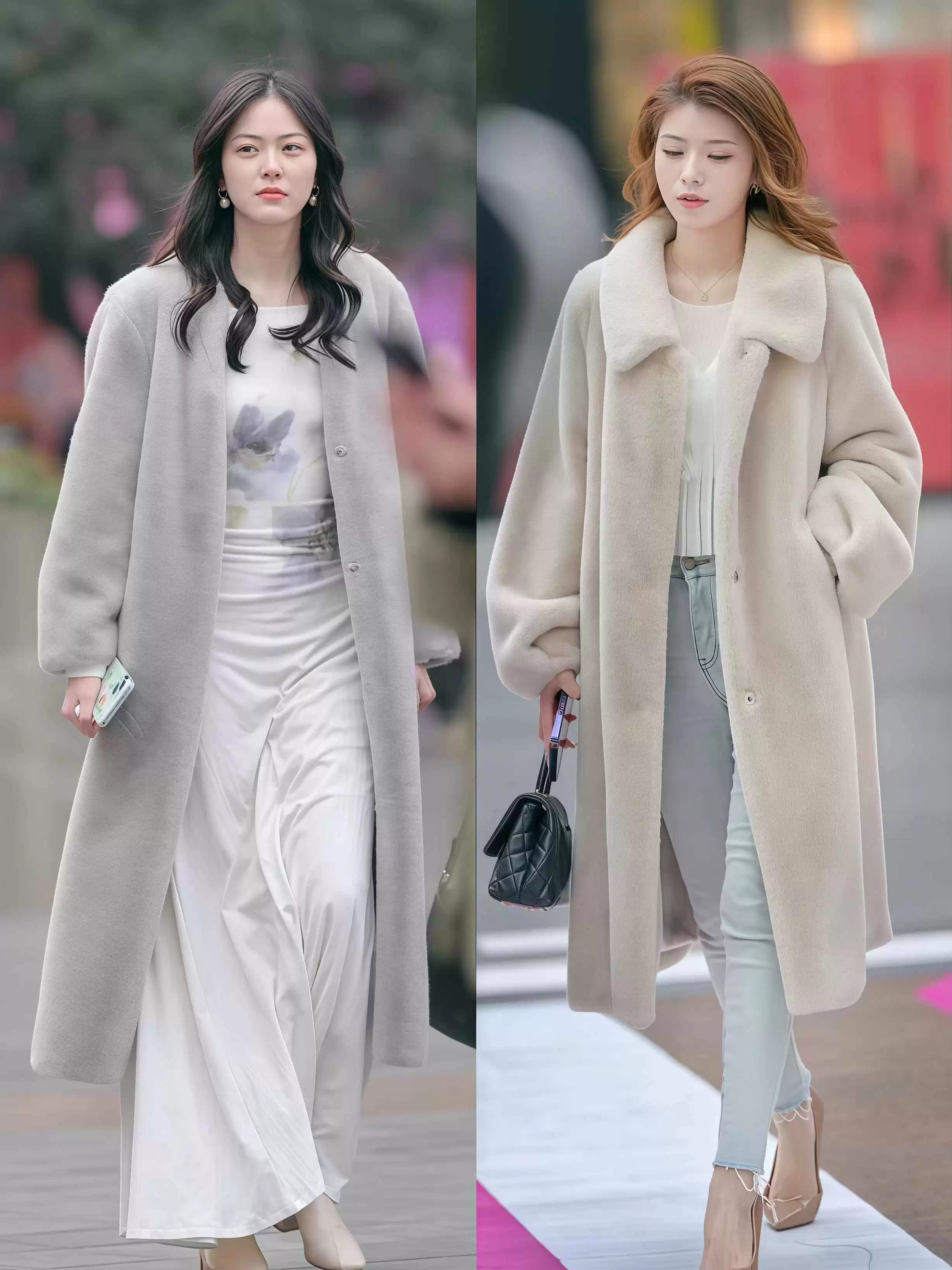 杭州女生大衣穿搭街拍全攻略:又美又飒,冬日造型超吸睛