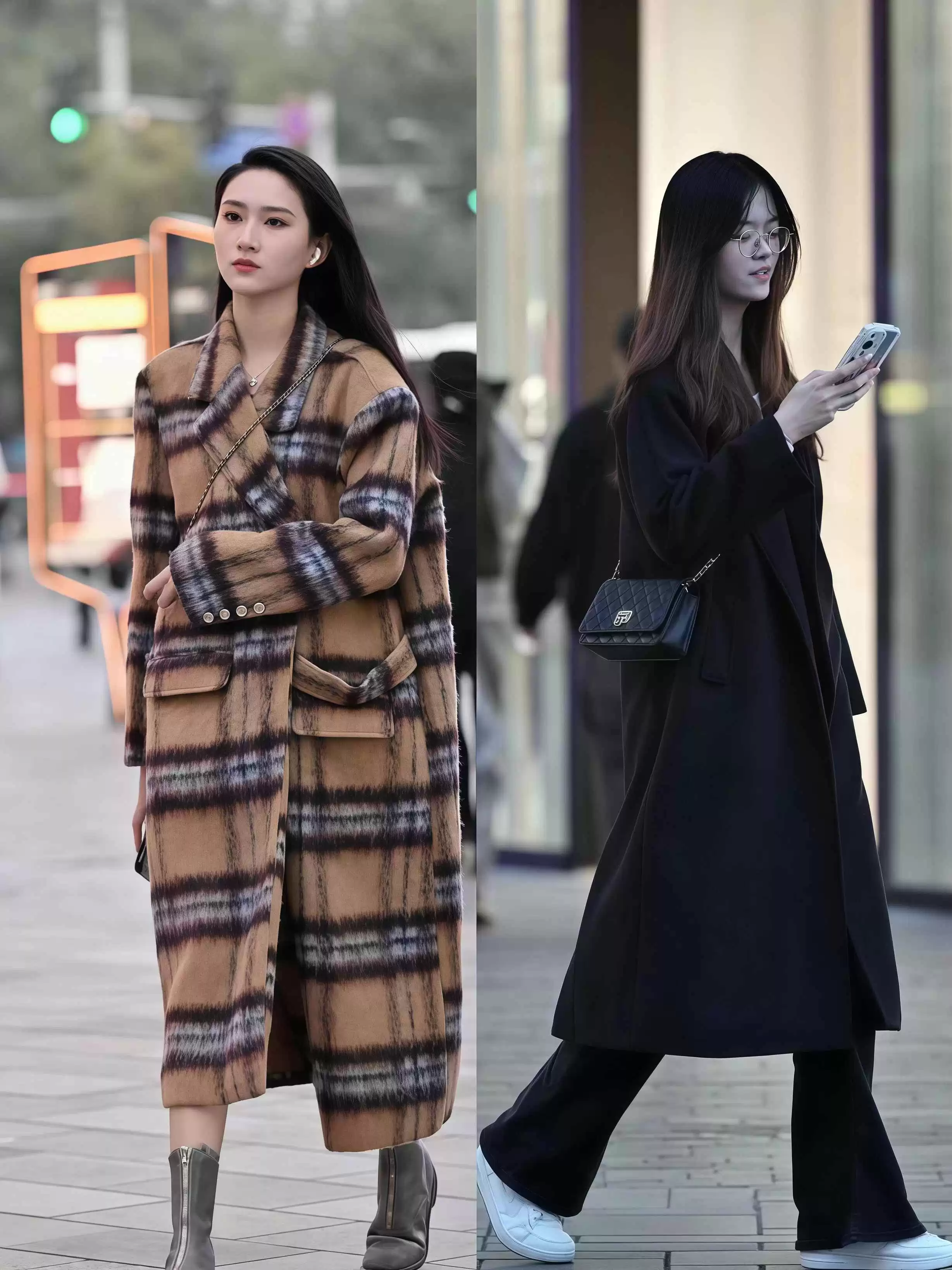 杭州女生大衣穿搭街拍全攻略:又美又飒,冬日造型超吸睛
