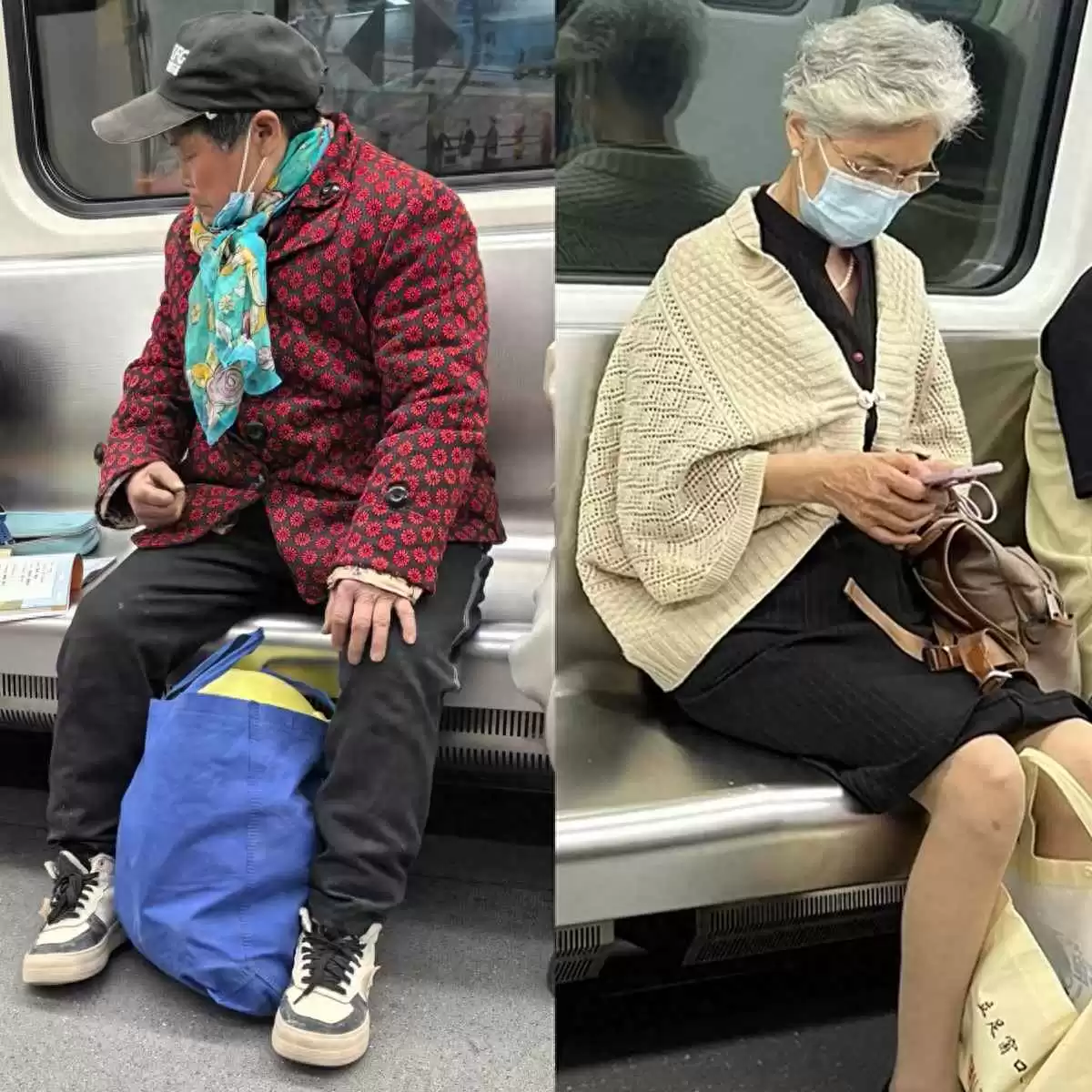 上海地铁奶奶穿搭大比拼：会穿与不会穿的差距一眼看穿