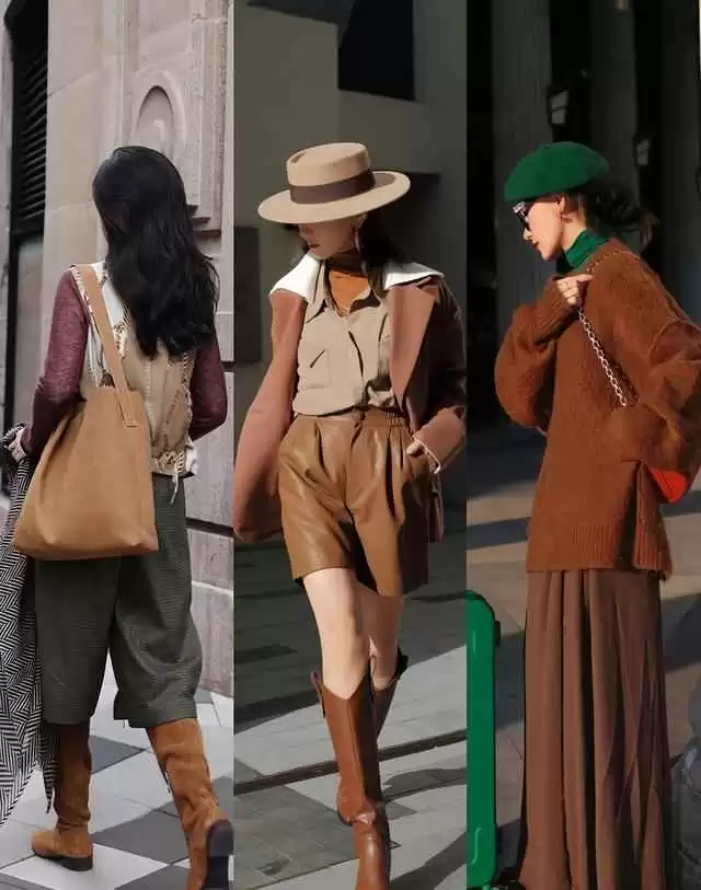 摇滚风搭配穿衣:棕色系穿搭绝了,复古酷飒格调全hold住