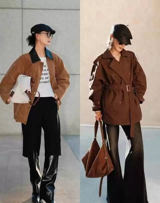 摇滚风搭配穿衣:棕色系穿搭绝了,复古酷飒格调全hold住