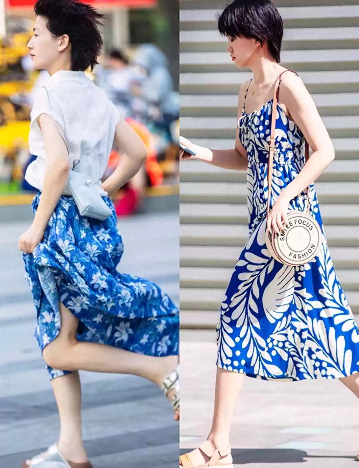 郑州街头穿搭新风尚：长裙长裤成主流，飘逸时尚超有范儿