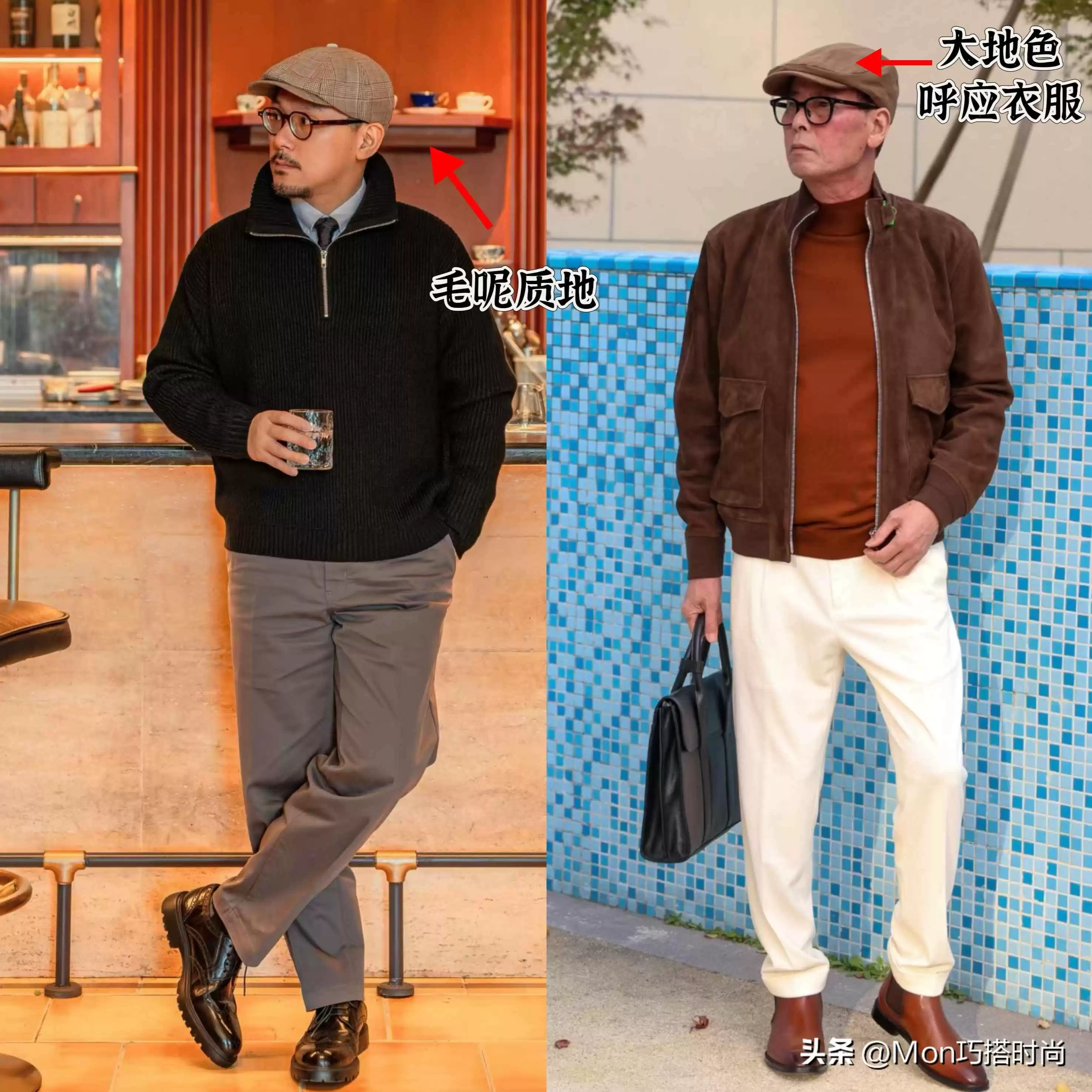 男士贝雷帽搭配指南:中年男人戴帽子的“3戴3不戴”法则,绅士减龄显品味