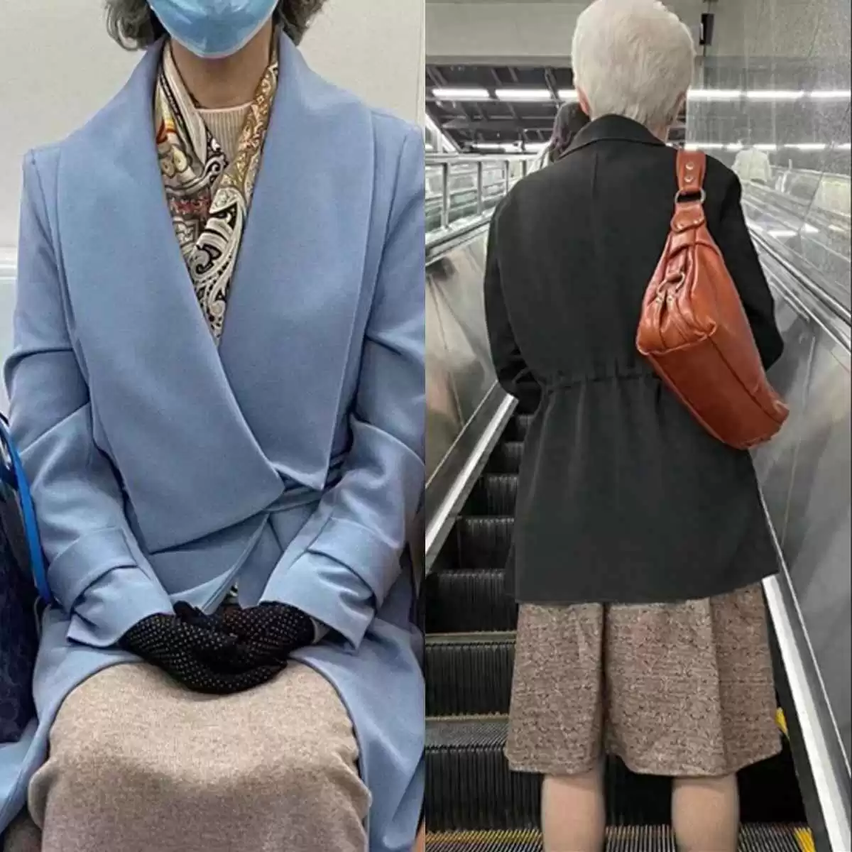 正确穿衣搭配:上海地铁奶奶的会穿与不会穿差别揭秘