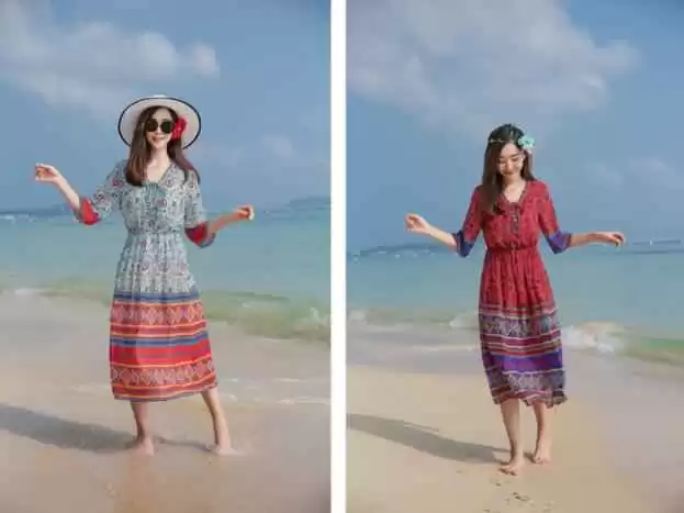 秋水季节海边旅游穿搭指南:女生拍照上镜全攻略