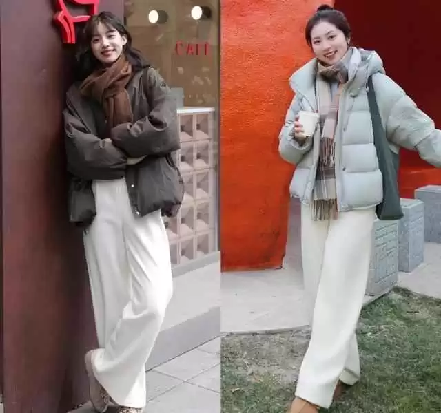 南方早春穿搭指南:羽绒服+白裤子,40+女性轻松穿出高级感