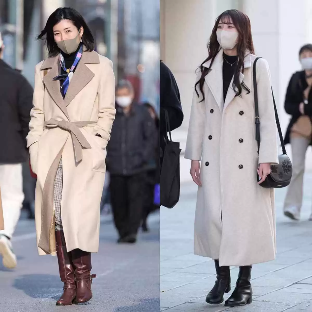 秋冬约会穿搭指南:跟日本台湾女生学大衣配裸靴,显高又提气质