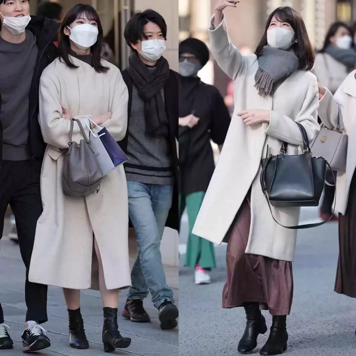 秋冬约会穿搭指南:跟日本台湾女生学大衣配裸靴,显高又提气质