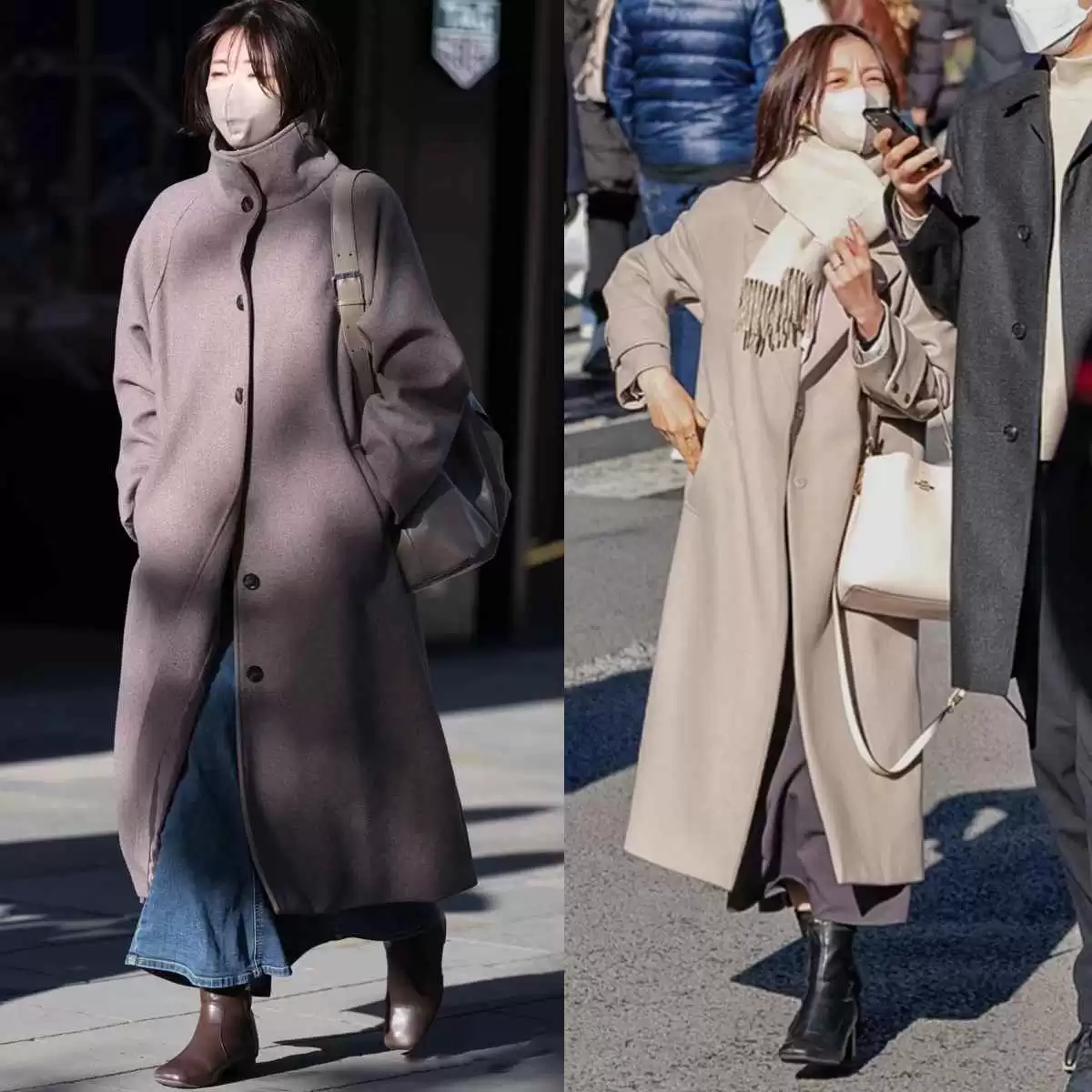 秋冬约会穿搭指南:跟日本台湾女生学大衣配裸靴,显高又提气质