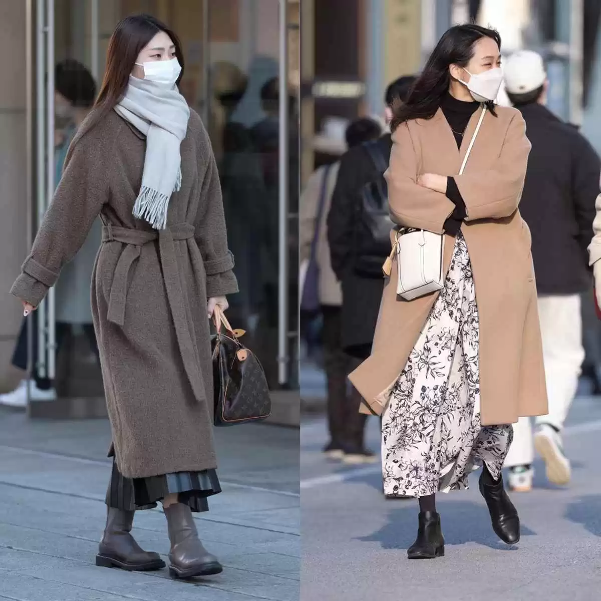 秋冬约会穿搭指南:跟日本台湾女生学大衣配裸靴,显高又提气质