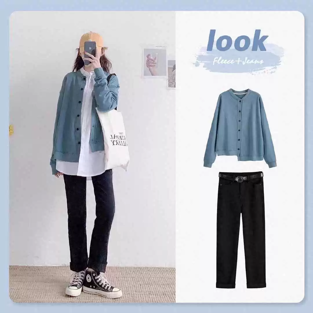 蓝色系穿搭全攻略：7套造型显白显瘦，温柔治愈，秒变高级感女神