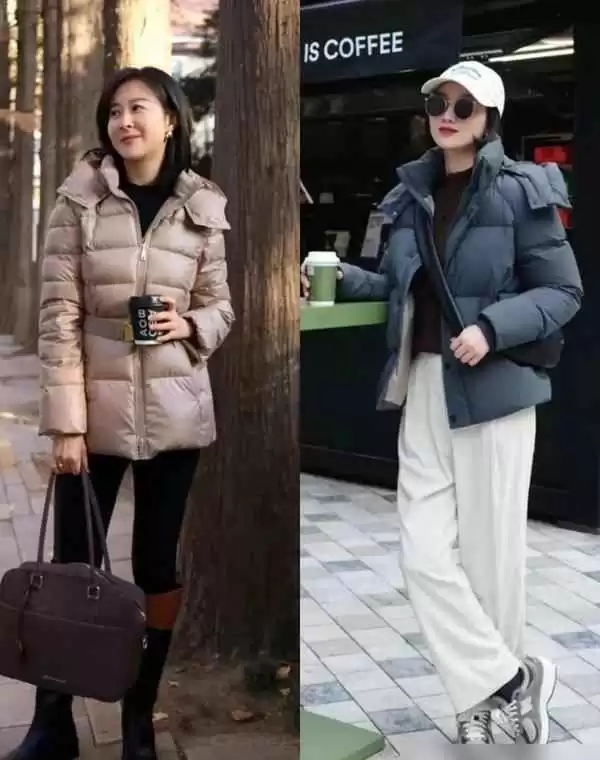 妈妈冬季穿衣搭配指南:羽绒服配裤子,中老年女性保暖又时髦