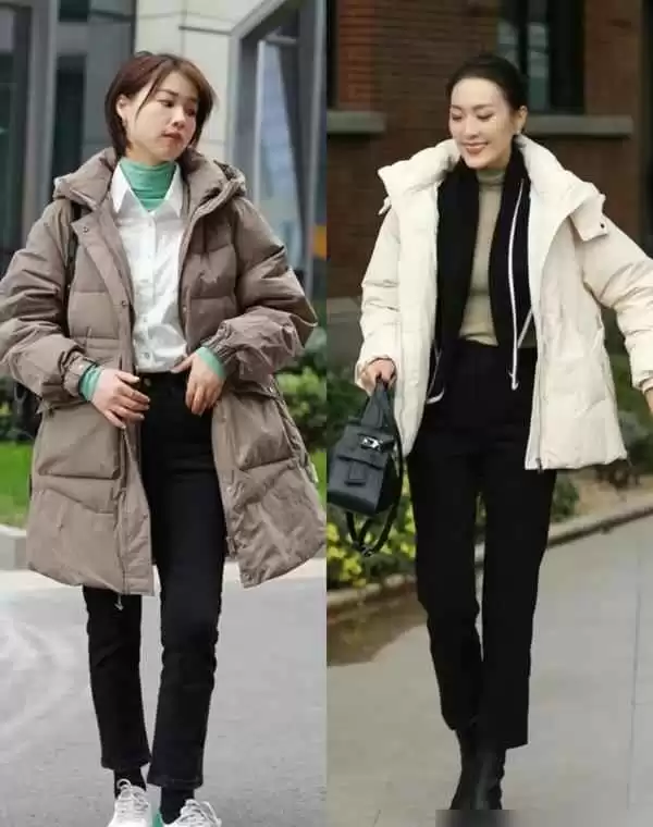 妈妈冬季穿衣搭配指南:羽绒服配裤子,中老年女性保暖又时髦