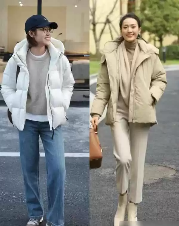 妈妈冬季穿衣搭配指南:羽绒服配裤子,中老年女性保暖又时髦