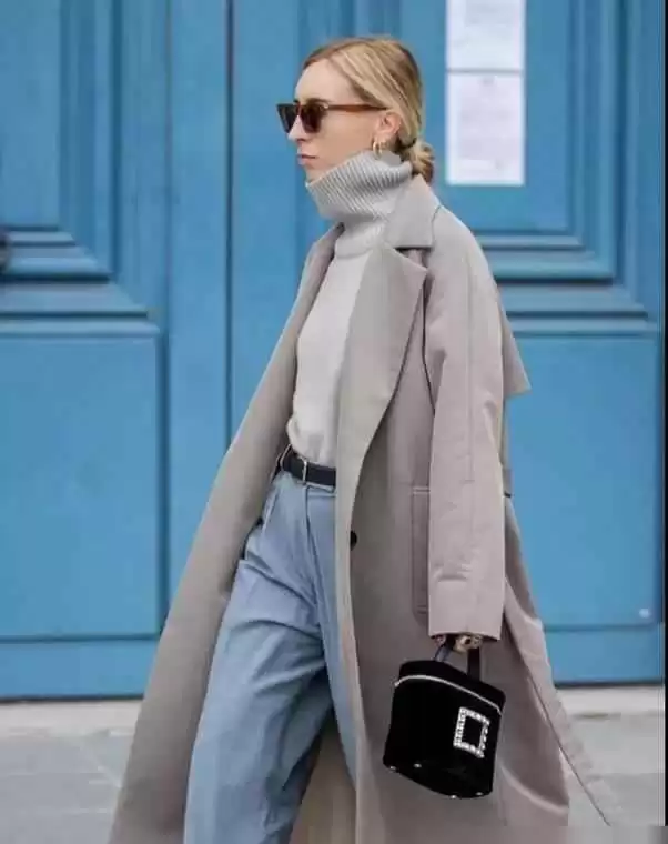 灰蓝色穿衣搭配 灰色+蓝色,绝美高级感“配色”,冬天这样穿搭太显气质了