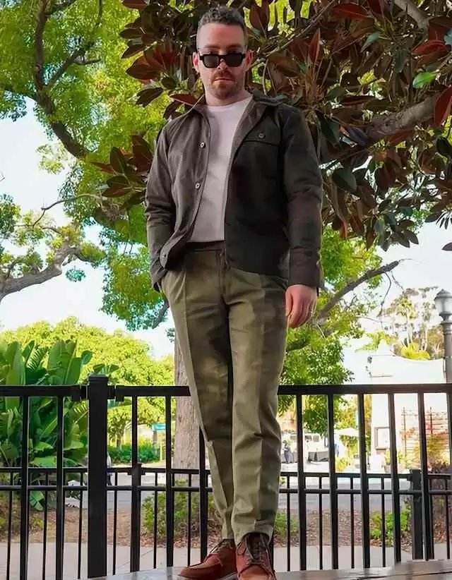 40岁男人夏季穿搭攻略:皮夹克配休闲裤,轻松穿出帅气成熟范儿