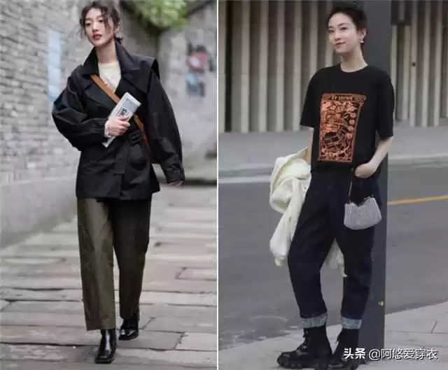 158cm女生穿衣搭配：九分裤+低跟靴，显高穿搭秘籍