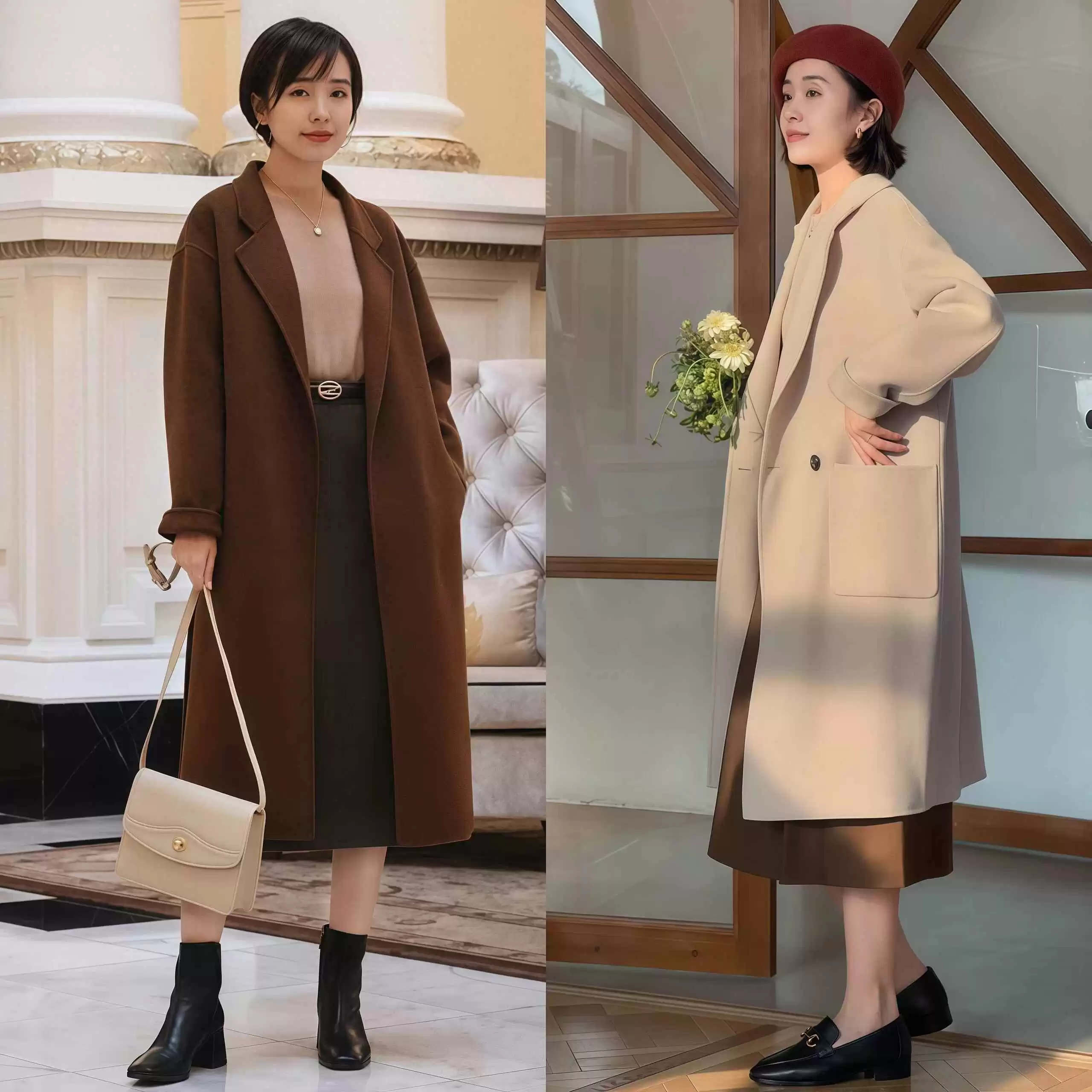 穿衣搭配大衣 满大街的“大衣+半身裙”，今年学会这样穿，回头率高还时髦高级