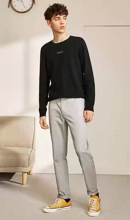 直筒裤配鞋全攻略 男生穿出风格不踩雷